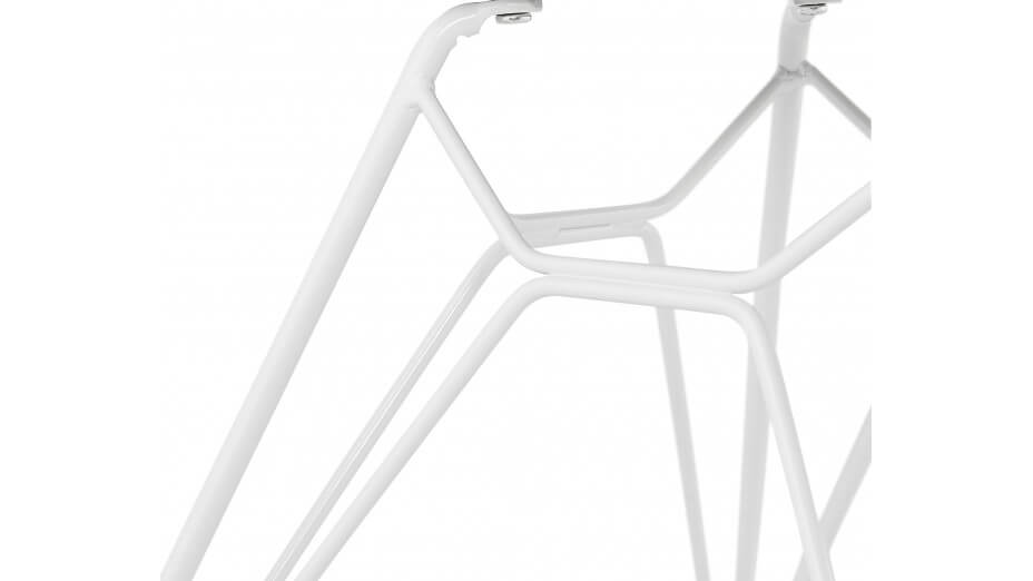 Fauteuil scandinave noir pied métal blanc - CANA