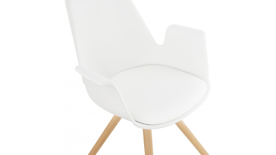 Fauteuil moderne Blanc - LEON