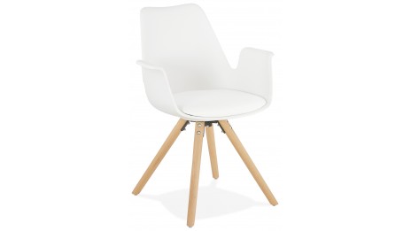 Fauteuil moderne Blanc - LEON