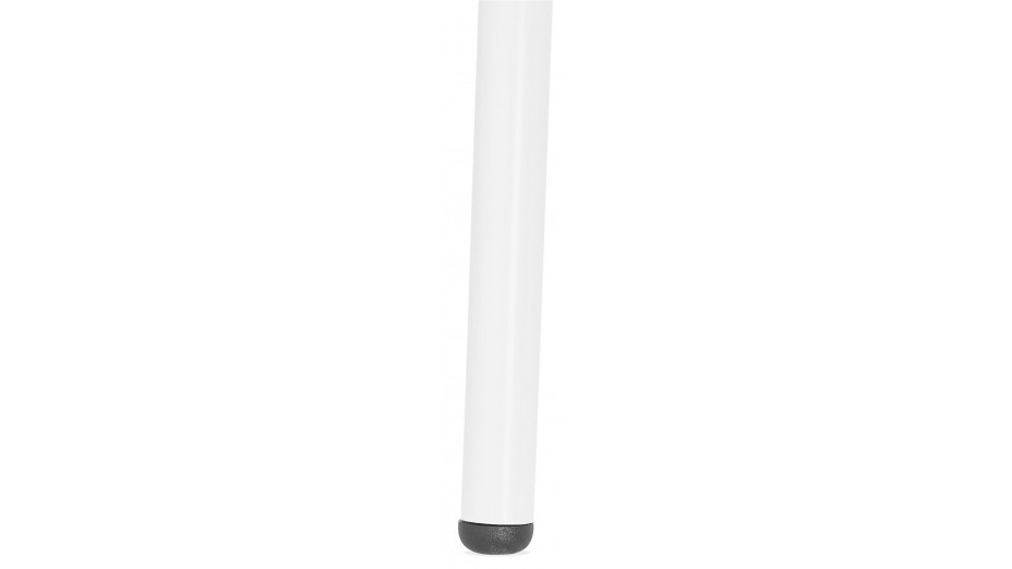 Fauteuil moderne Blanc pieds métal blanc - LEONA