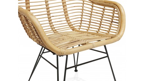 Fauteuil rotin naturel - MOLLY