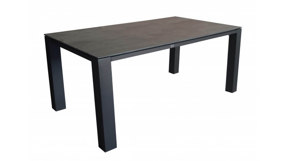 Table plateau Trespa 180 x 90 cm Gris/Brun - TORINO
