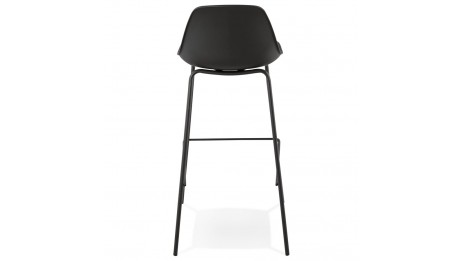 Tabouret de bar Noir pied métal noir - Nevy