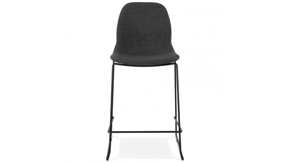 Tabouret snack Mihauteur en tissu Gris foncé - Ely Tabouret snack Mihauteur en tissu Gris foncé - Ely