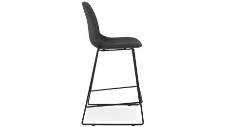 Tabouret snack Mihauteur en tissu Gris foncé - Ely