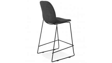 Tabouret snack Mihauteur en tissu Gris foncé - Ely