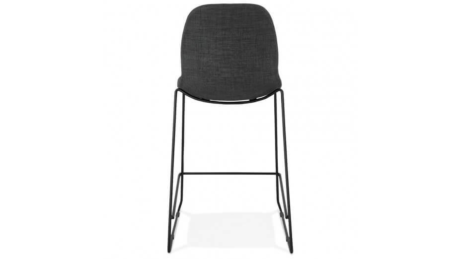 Tabouret snack Mihauteur en tissu Gris foncé - Ely