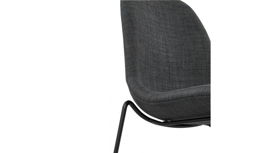 Tabouret snack Mihauteur en tissu Gris foncé - Ely