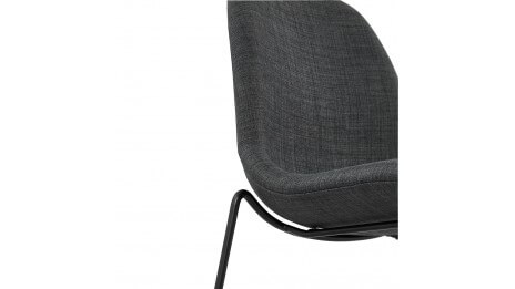 Tabouret snack Mihauteur en tissu Gris foncé - Ely