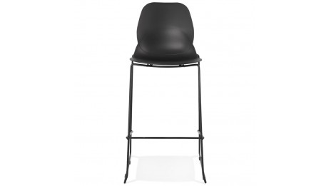 Tabouret de bar noir design empilable - Ruddy