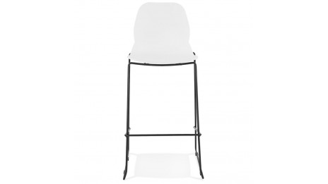 Tabouret de bar blanc design empilable - Ruddy