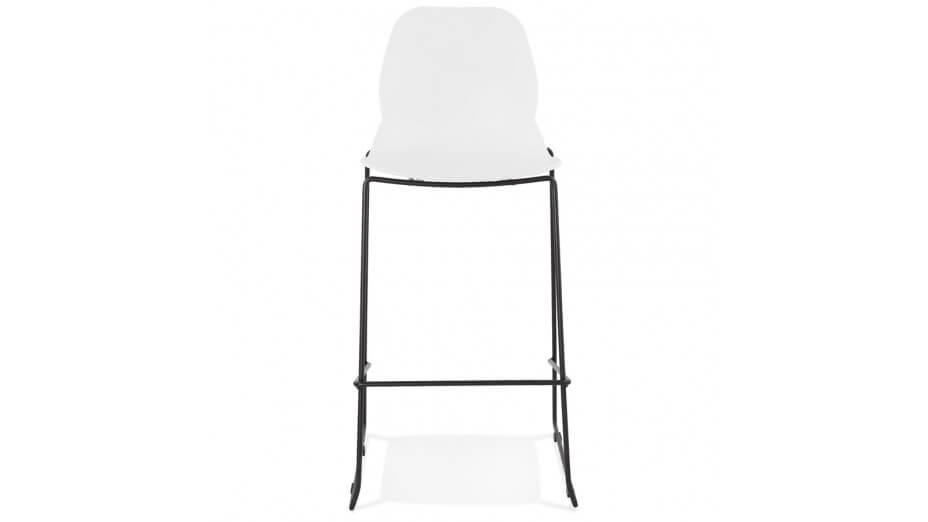 Tabouret de bar blanc design empilable - Ruddy Tabouret de bar blanc design empilable - Ruddy