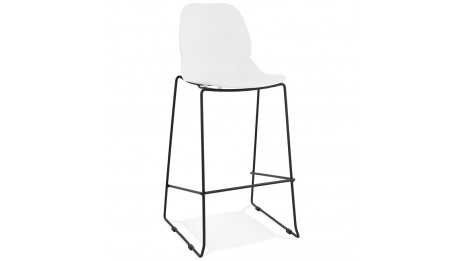 Tabouret de bar blanc design empilable - Ruddy
