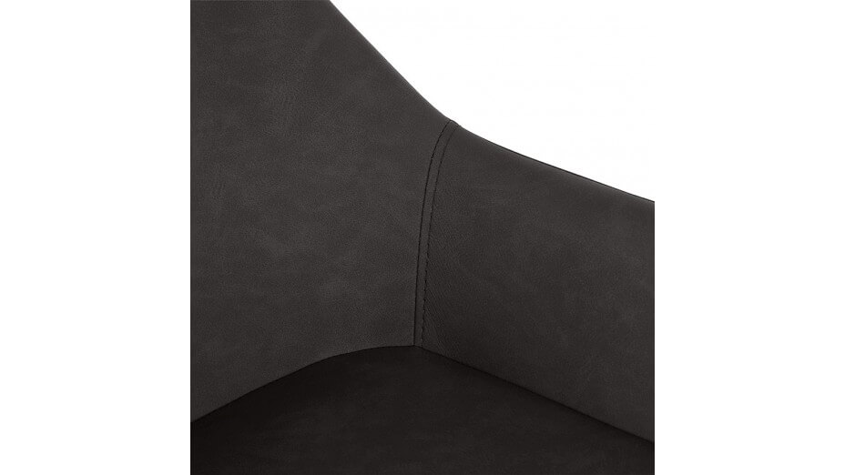 Tabouret snack Mi-hauteur similicuir gris - Even