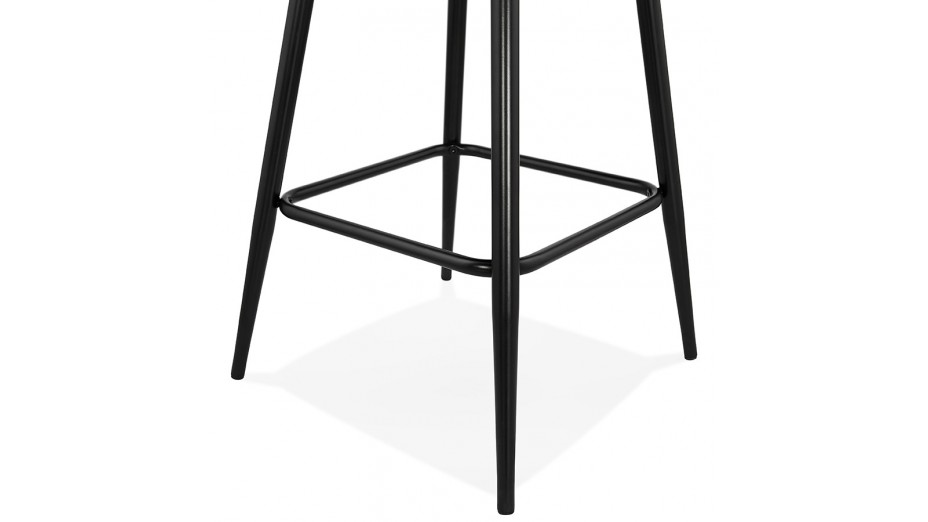 Tabouret snack Mi-hauteur similicuir gris - Even