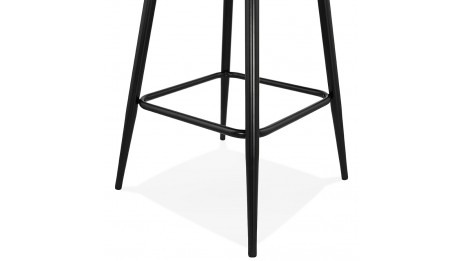 Tabouret snack Mi-hauteur similicuir gris - Even