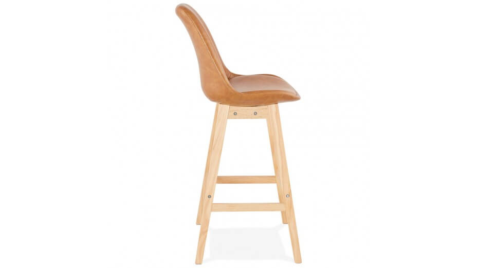 Tabouret de bar similicuir brun - DADDY