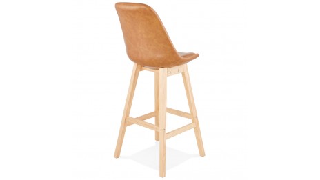 Tabouret de bar similicuir brun - DADDY