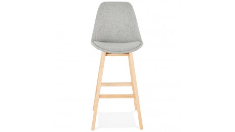 Tabouret de bar scandinave tissu gris - MUM