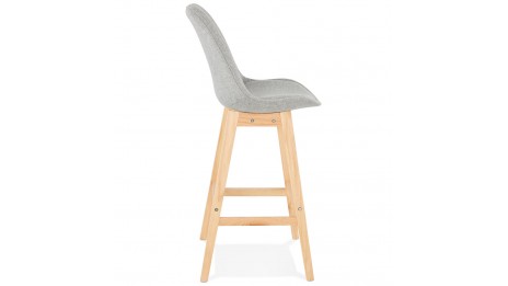 Tabouret de bar scandinave tissu gris - MUM