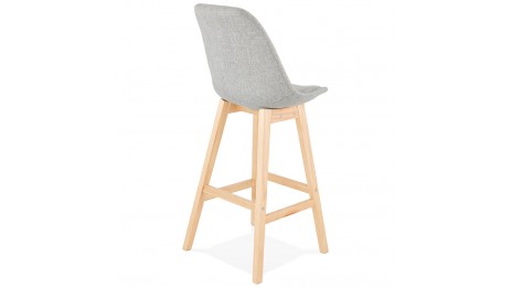 Tabouret de bar scandinave tissu gris - MUM