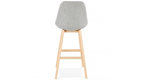 Tabouret de bar scandinave tissu gris - MUM