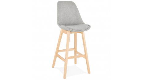 Tabouret de bar scandinave tissu gris - MUM