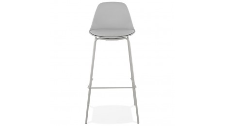 Tabouret de bar gris pied métal gris - Nevy