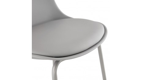 Tabouret de bar gris pied métal gris - Nevy