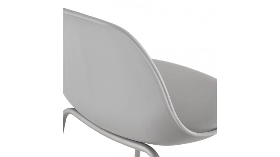 Tabouret snack Mi-hauteur gris pied métal gris - Nevy