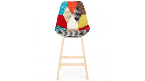 Tabouret snack Mi-hauteur tissu patchwork - Ninon