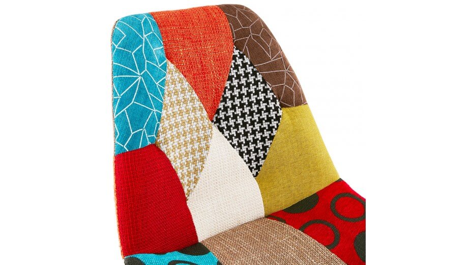 Tabouret snack Mi-hauteur tissu patchwork - Ninon