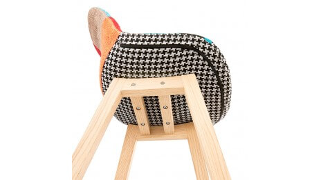 Tabouret snack Mi-hauteur tissu patchwork - Ninon