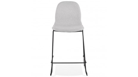 Tabouret snack Mi-hauteur en tissu Gris clair - Ely