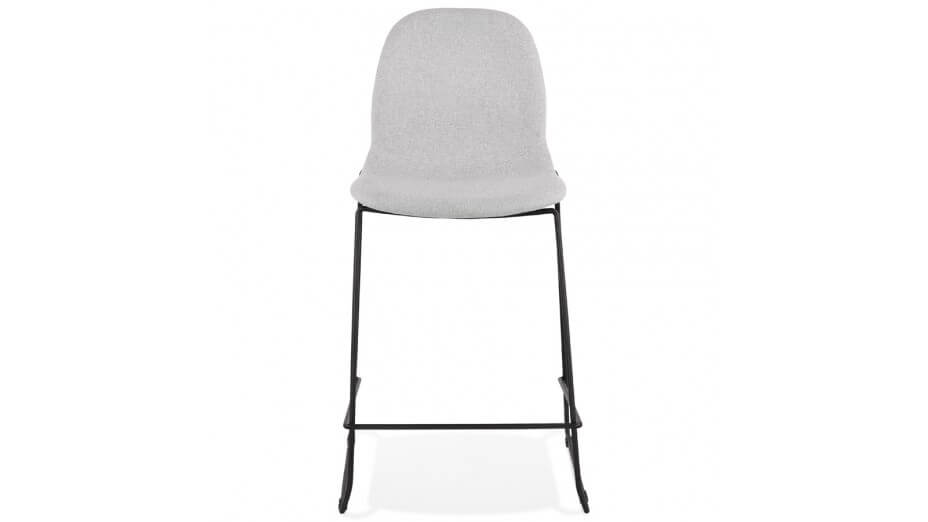 Tabouret snack Mi-hauteur en tissu Gris clair - Ely