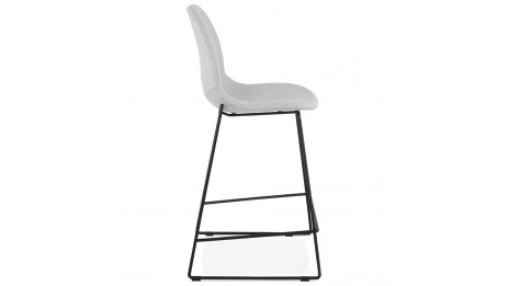 Tabouret snack Mi-hauteur en tissu Gris clair - Ely