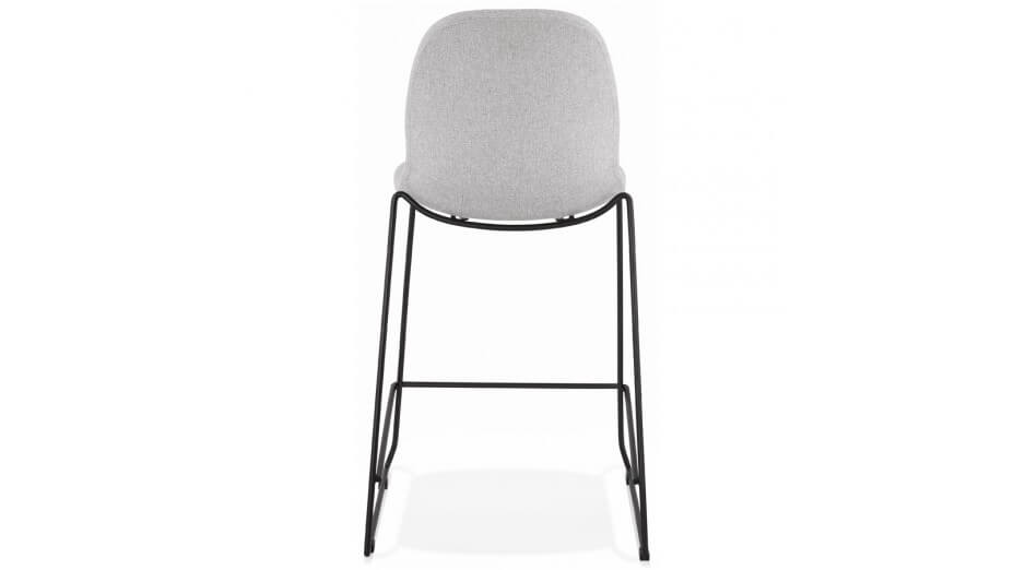 Tabouret snack Mi-hauteur en tissu Gris clair - Ely