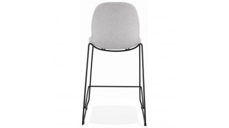 Tabouret snack Mi-hauteur en tissu Gris clair - Ely