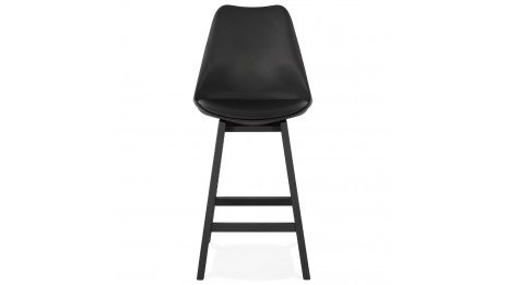 Tabouret snack Mi-hauteur noir pieds noir - Rima