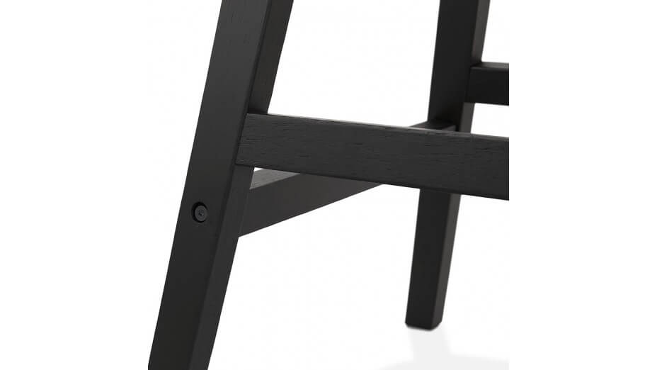 Tabouret snack Mi-hauteur noir pieds noir - Rima