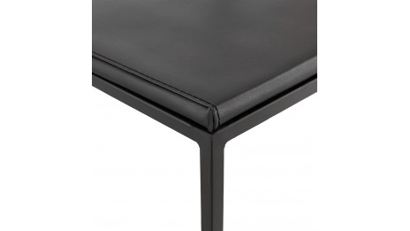 Tabouret de bar empilable design assise noir - Mona