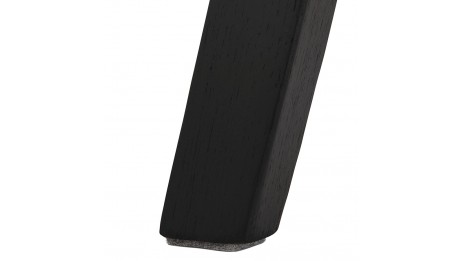 Tabouret de bar velours noir pied bois noir - Manon