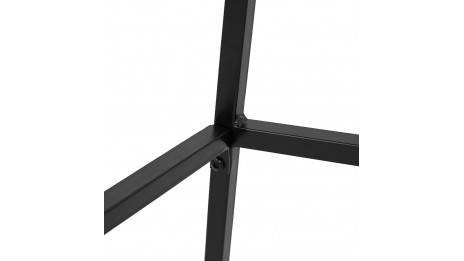 Tabouret de bar vintage brun pied noir - Louis