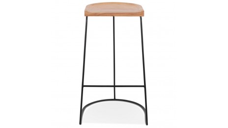 Tabouret de bar industriel bois et métal - Hector