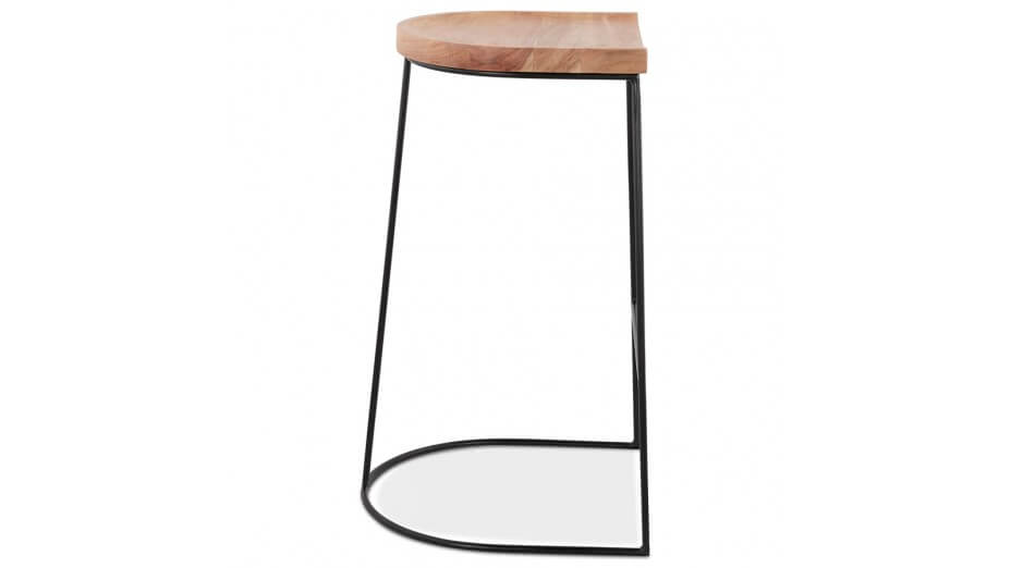 Tabouret de bar industriel bois et métal - Hector