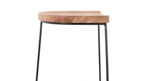 Tabouret de bar industriel bois et métal - Hector
