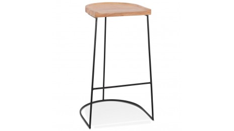Tabouret de bar industriel bois et métal - Hector