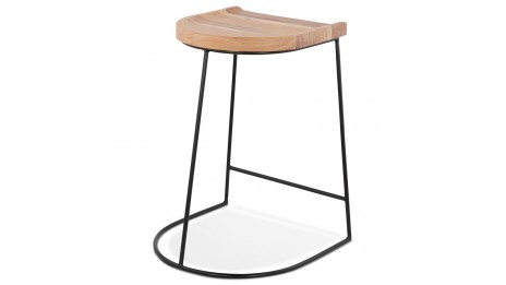 Tabouret snack Mi-hauteur bois et métal - Hector