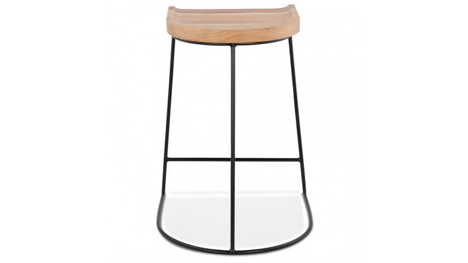 Tabouret snack Mi-hauteur bois et métal - Hector