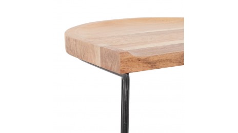 Tabouret snack Mi-hauteur bois et métal - Hector